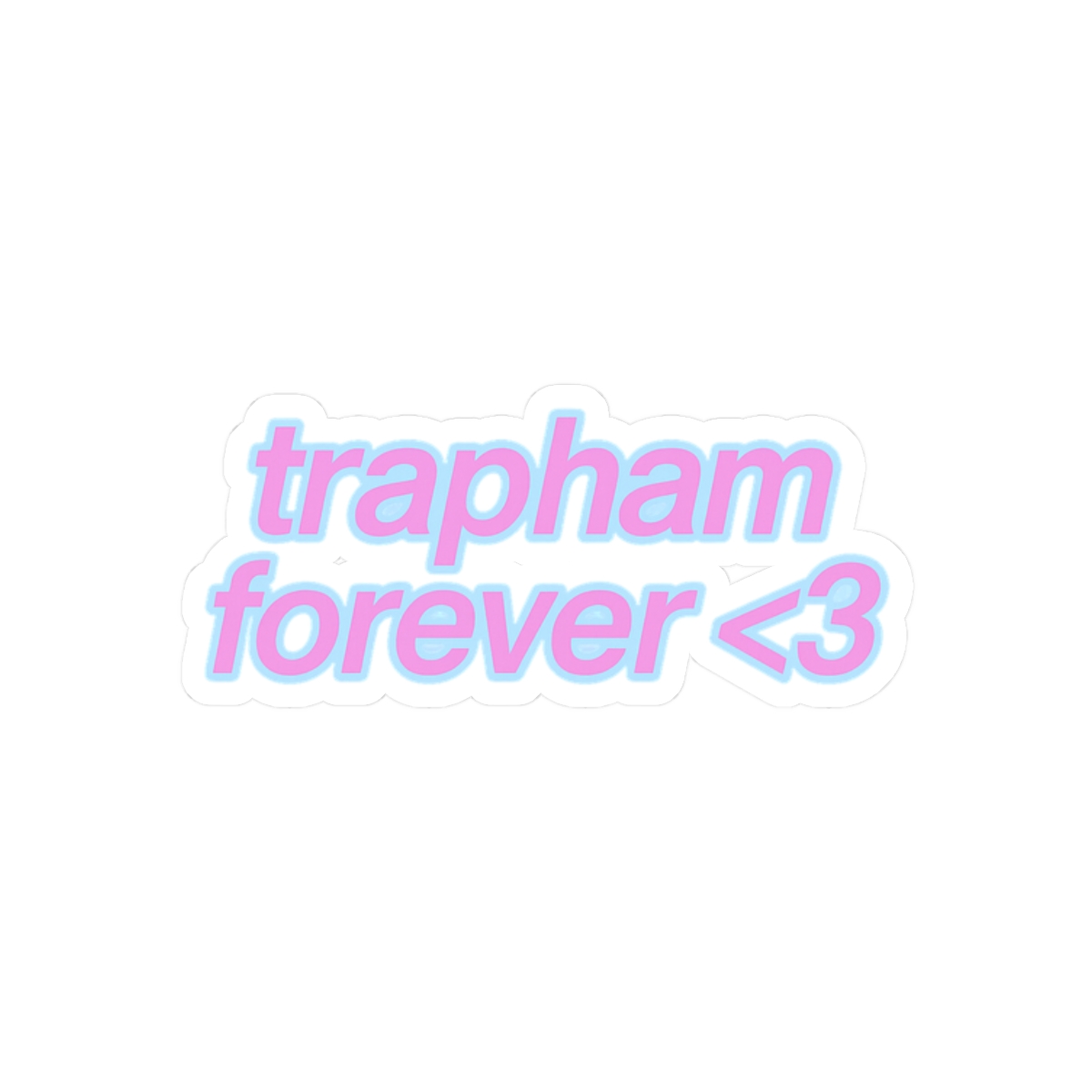 Trapham Forever Heart Sticker | Playful Vinyl Decal - alternate angle 3, merchandise