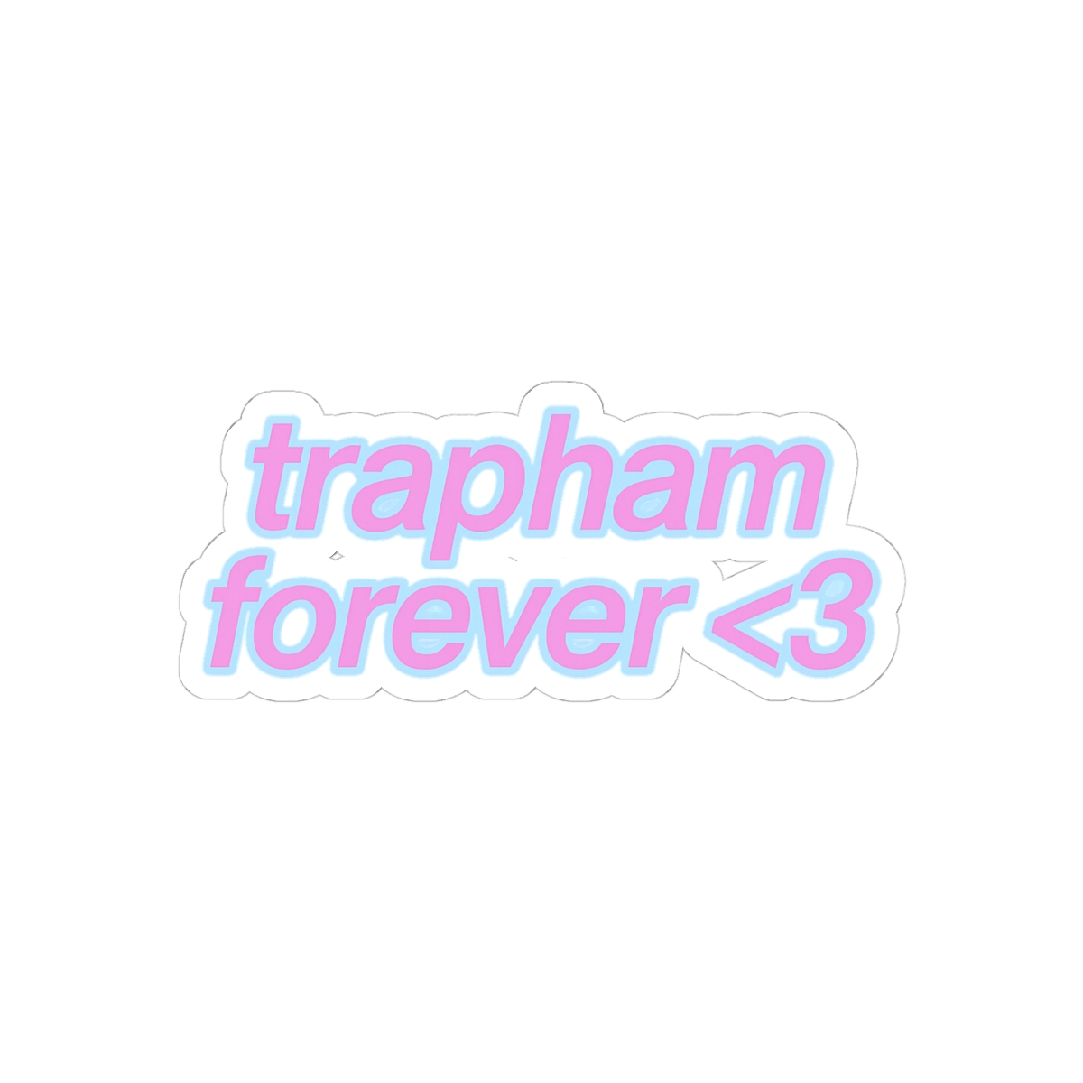 Trapham Forever Heart Sticker | Playful Vinyl Decal - alternate angle 2, merchandise