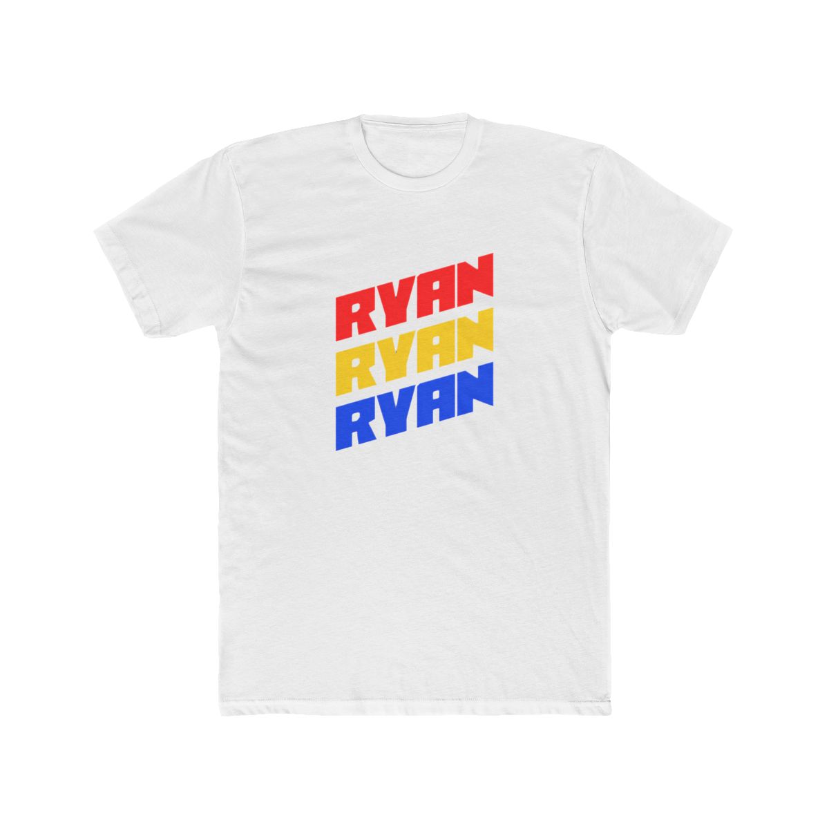 Ryan Bold Color Diagonal Stack T Shirt - alternate angle 2, merchandise