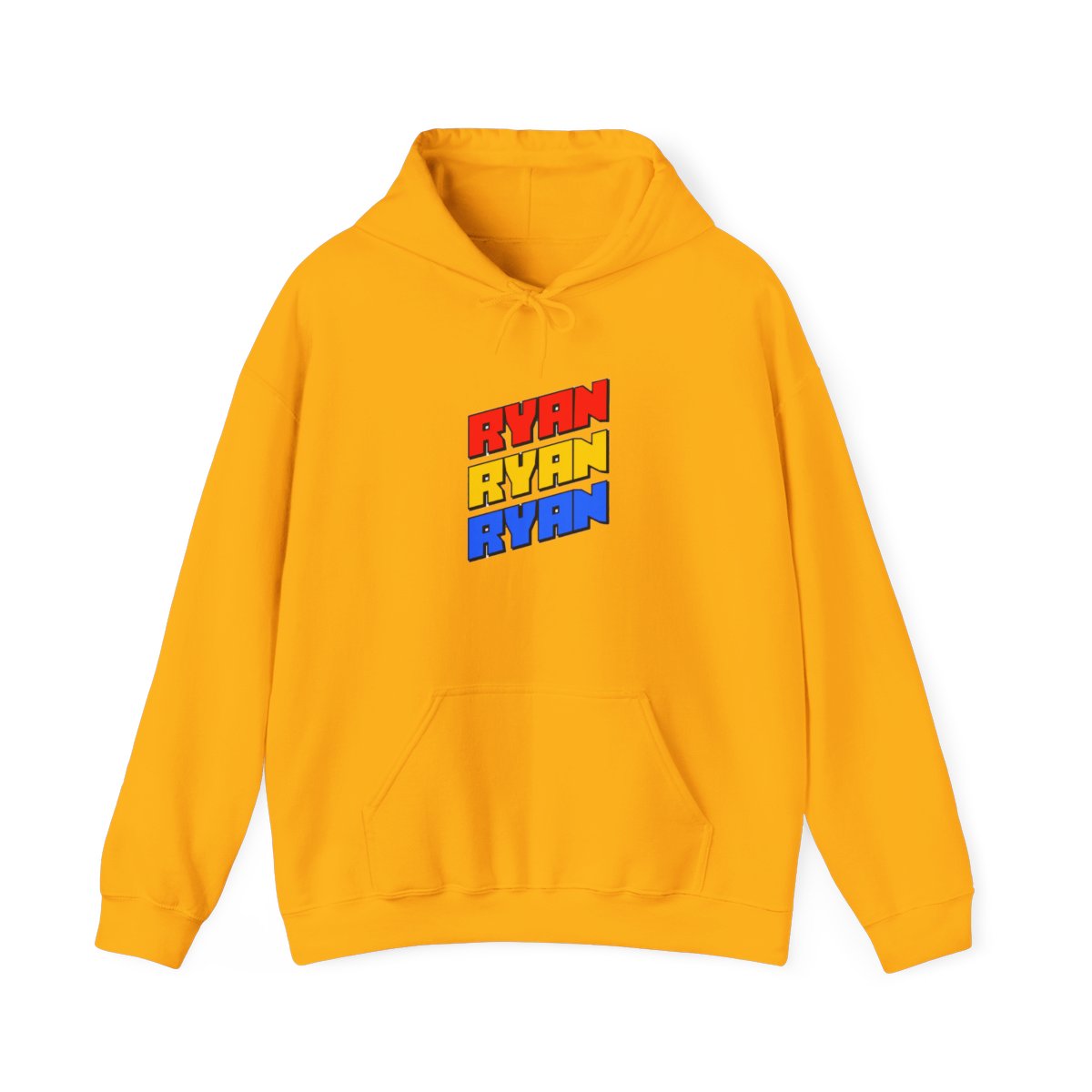 Bold Stacked Ryan Name Graphic Hoodie - Funny Name Pride Gift - alternate angle 4, merchandise