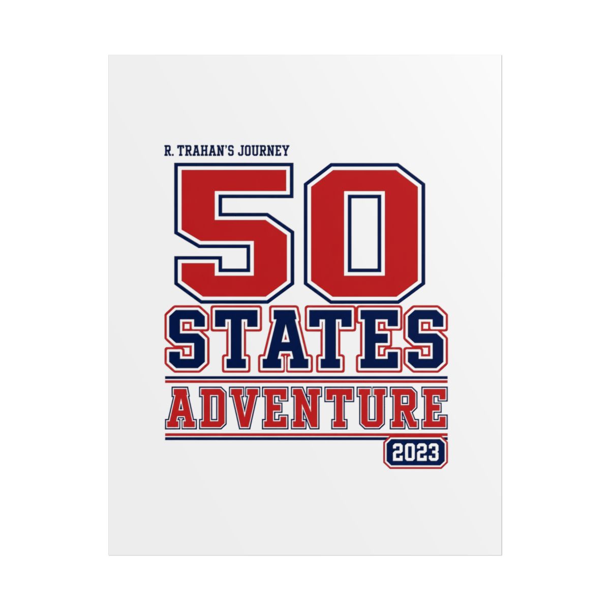 Ryan Trahan "50 States Adventure" Poster - alternate angle 1, merchandise