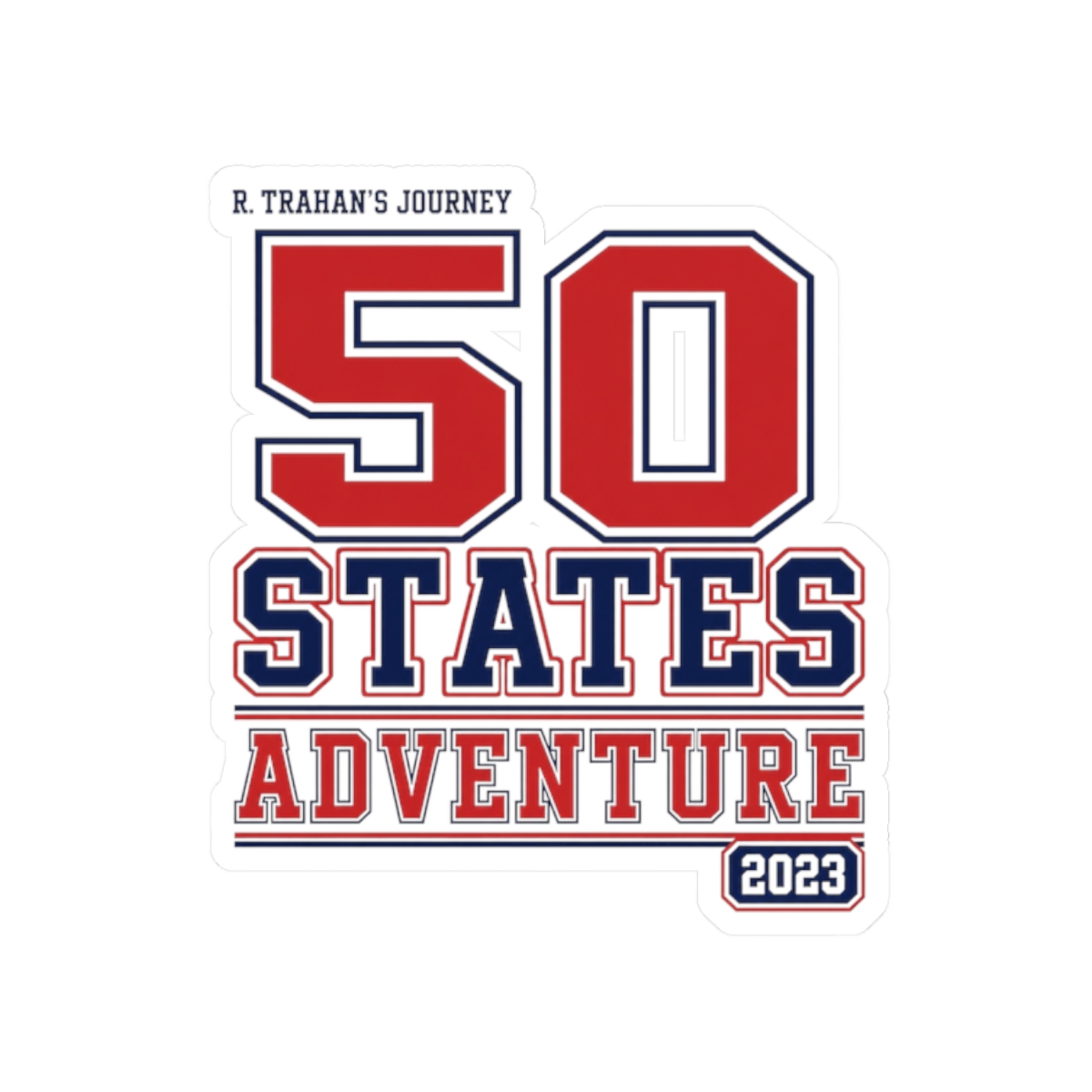 Ryan Trahan "50 States Adventure" Sticker - Official Stickers merchandise