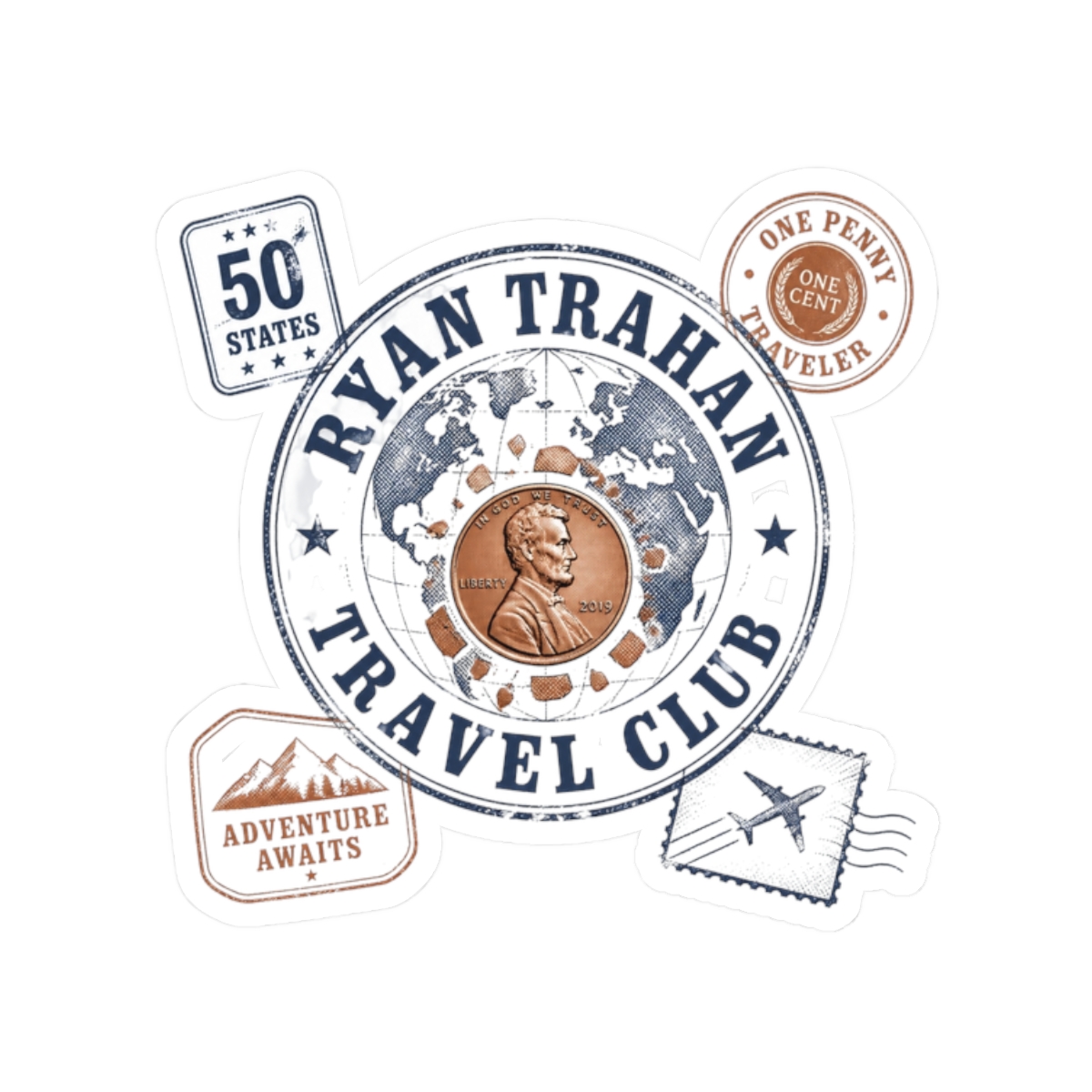 Ryan Trahan "50 States" Sticker - Official Stickers merchandise