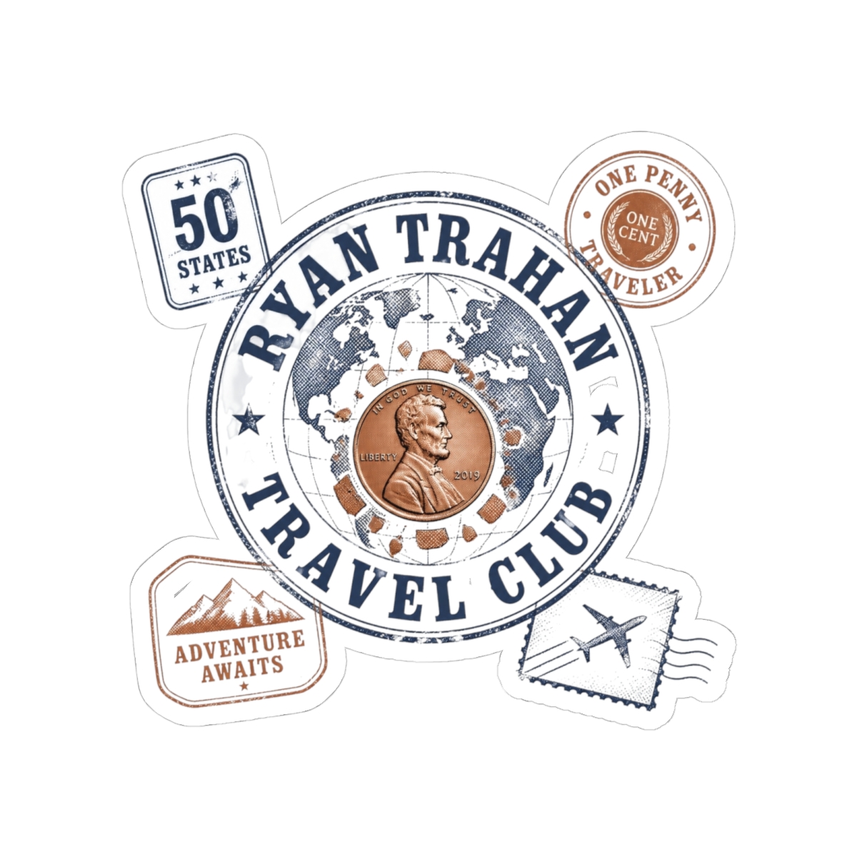 Ryan Trahan "50 States" Sticker - Official Stickers merchandise