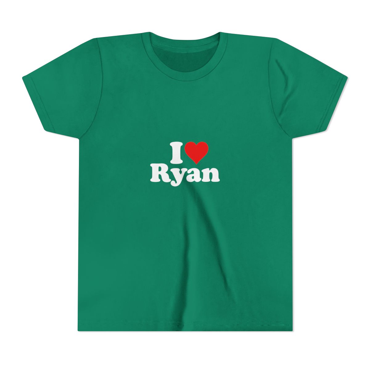 Funny I Heart Love Ryan Obsession Kids T Shirt - alternate angle 2, merchandise
