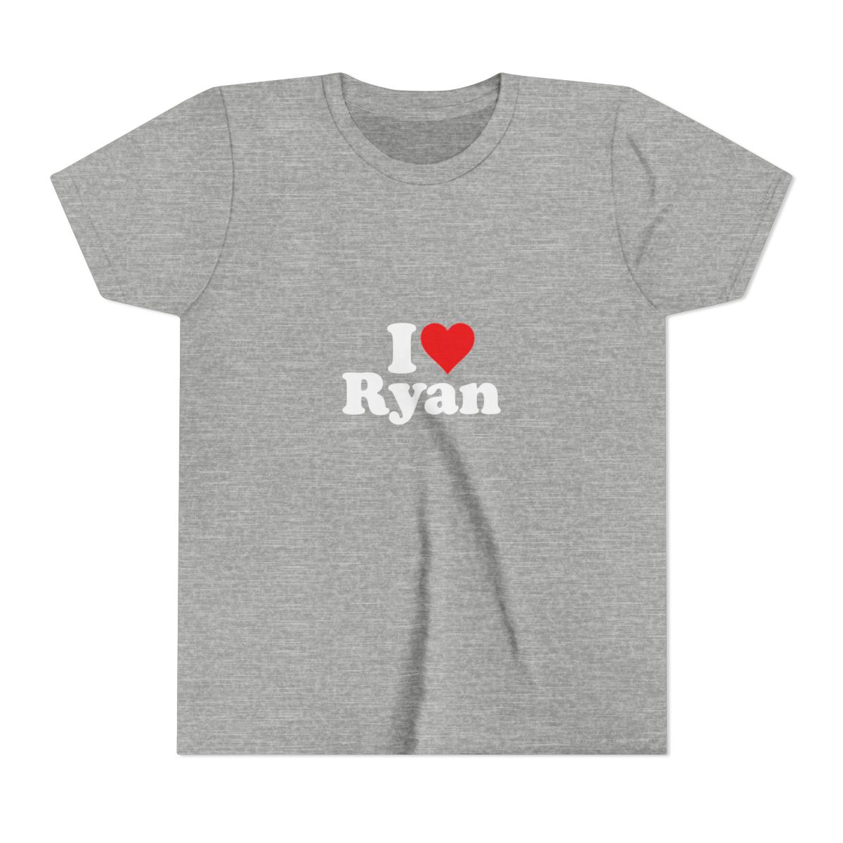 Funny I Heart Love Ryan Obsession Kids T Shirt - alternate angle 3, merchandise