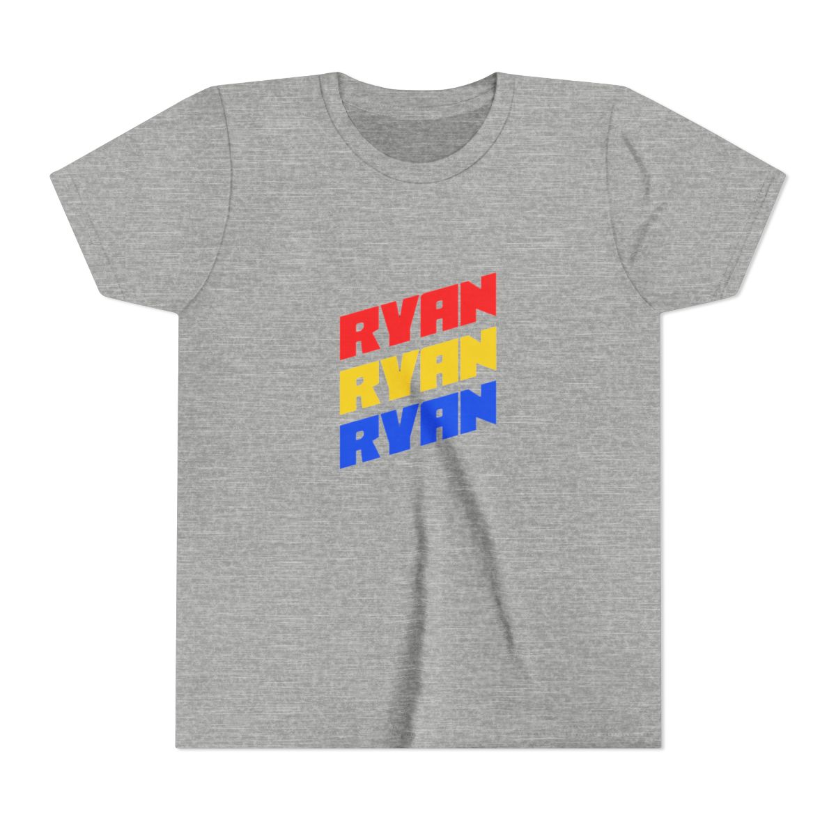 Ryan Bold Color Diagonal Stack Kids T Shirt - alternate angle 5, merchandise