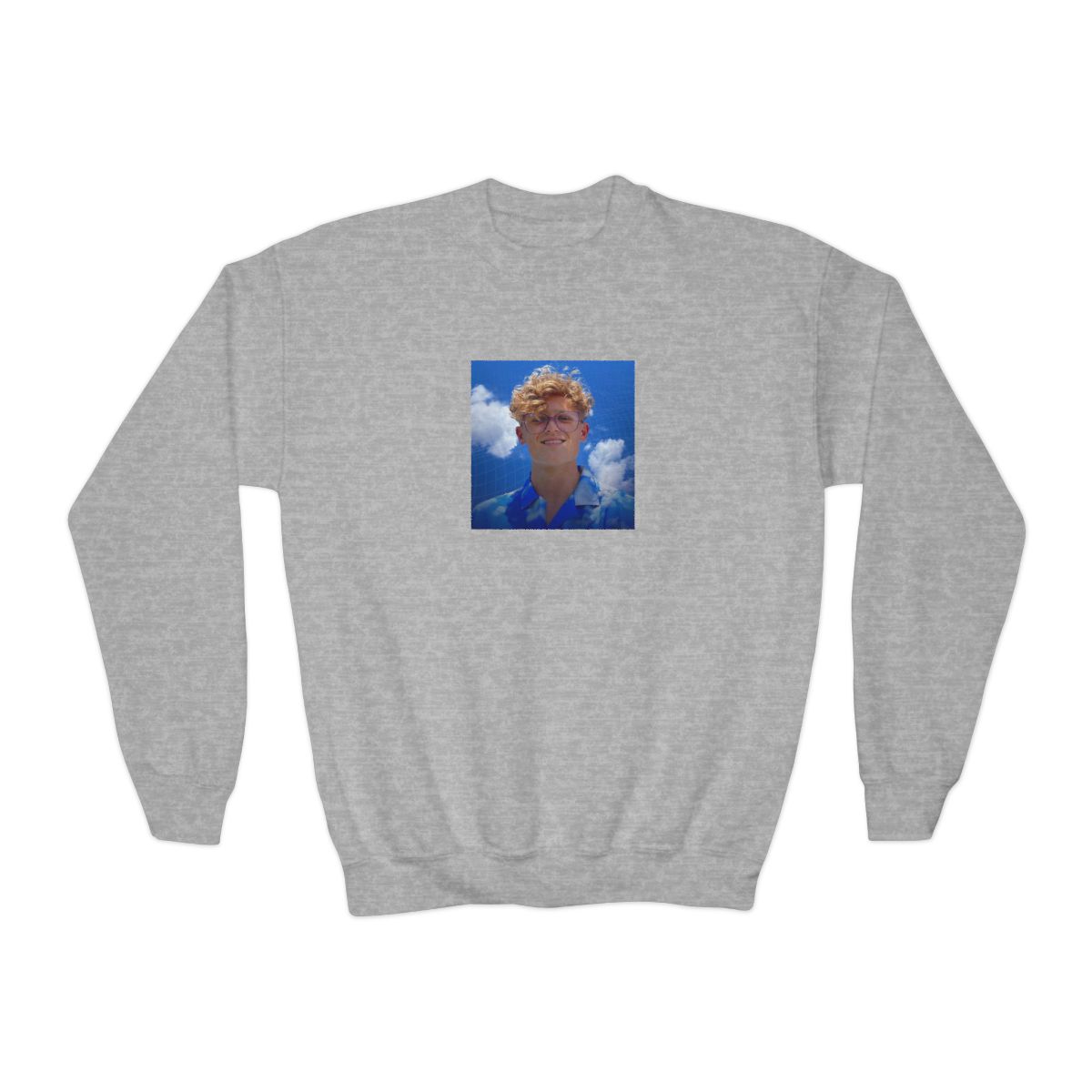Ryan Trahan Crewneck Kids Sweatshirt - alternate angle 2, merchandise