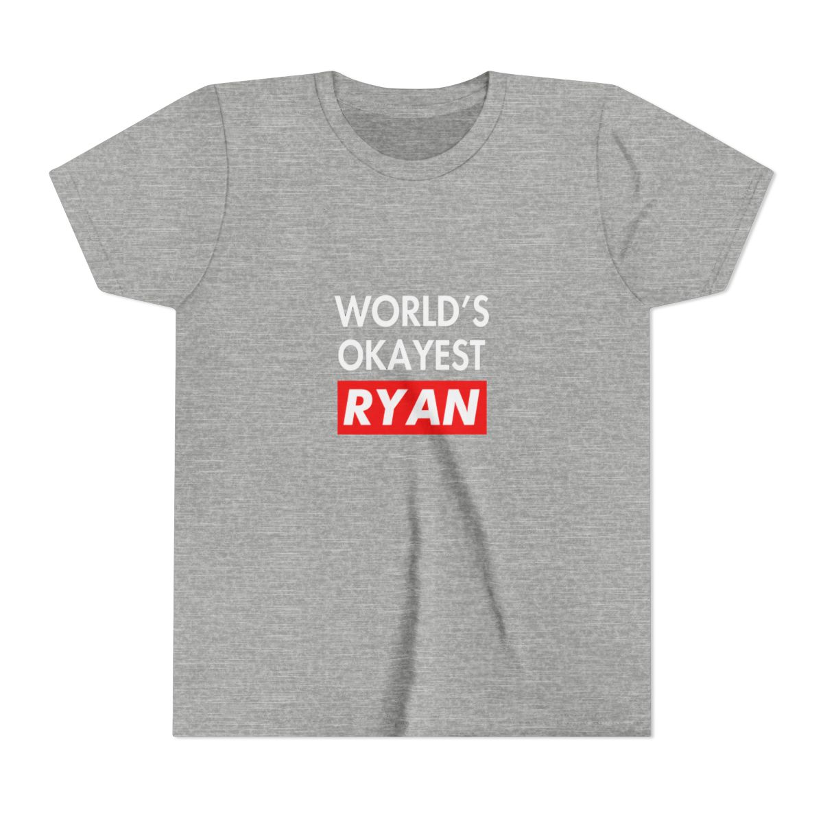 Worlds okayest Ryan Kids T Shirt - alternate angle 3, merchandise